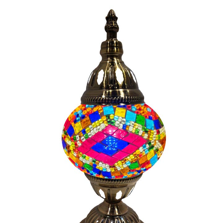 Mosaic Desk Lamp - Glass mosaic diamonds in multiple solid for wholesale by Access by Mediterranean Concepts