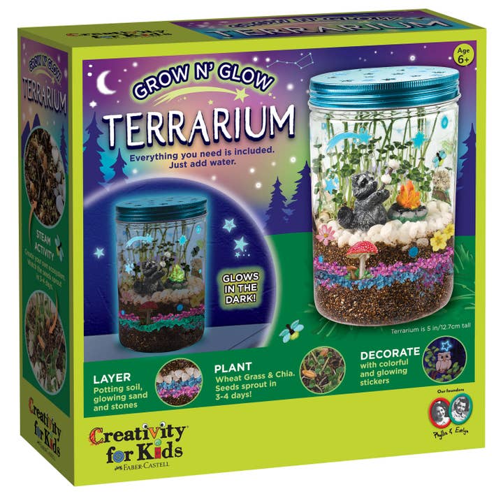 Faber-Castell / Creativity for Kids - Wholesale DIY Craft Kit - Kids - Grow N' Glow Terrarium DIY Craft Kit for Kids1