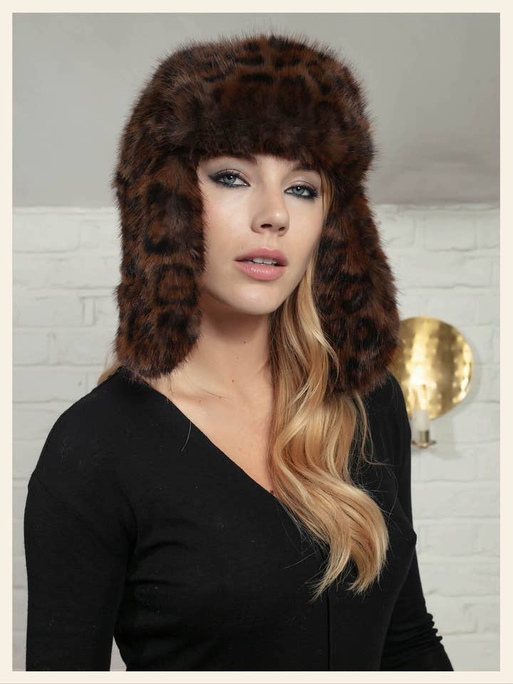 AW25 Billie Cappello Trapper in Finta Pelliccia - Leo Cioccolato per la vendita all'ingrosso da parte di NOOKI DESIGN LTD