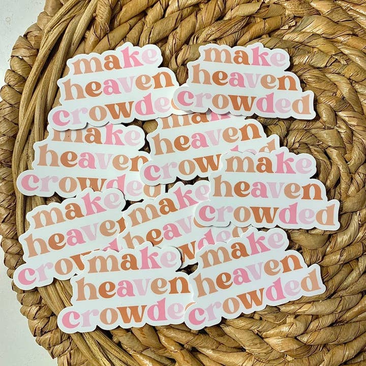 MarieDesignCo - Vendita all'ingrosso Adesivo - Adesivo affollato Make Heaven, adesivi cristiani, decalcomania fede