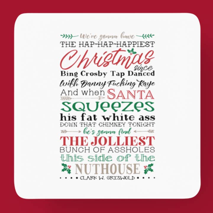 Coaster à breloques de Noël de Clark Griswold v.2 pour la vente par 34Designed