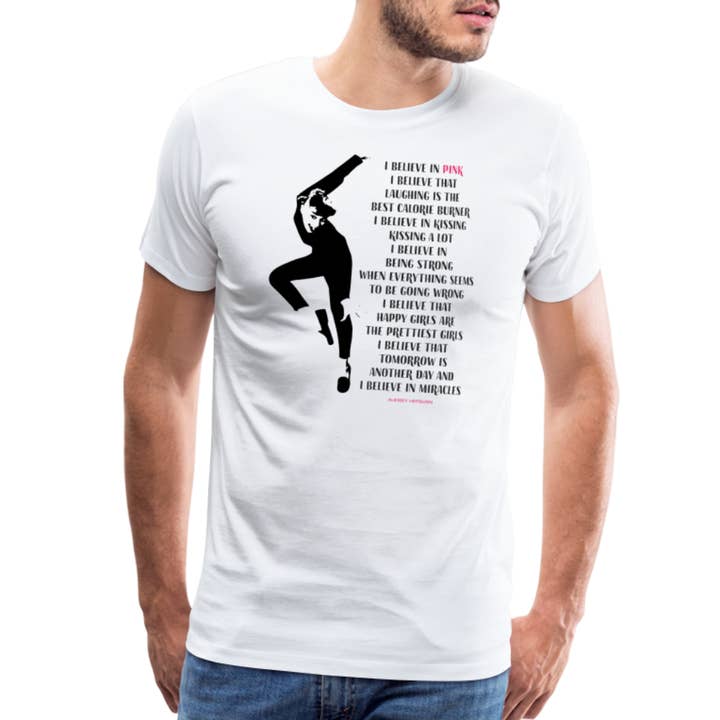 Art-O-Rama Shop – wholesale T-shirts med screentryck – Dam – I Believe in Pink Quote T-shirt