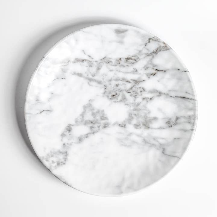 White Marble 11 inch Round Melamine Dinner Plate | Set of 6 for wholesale by Merritt International