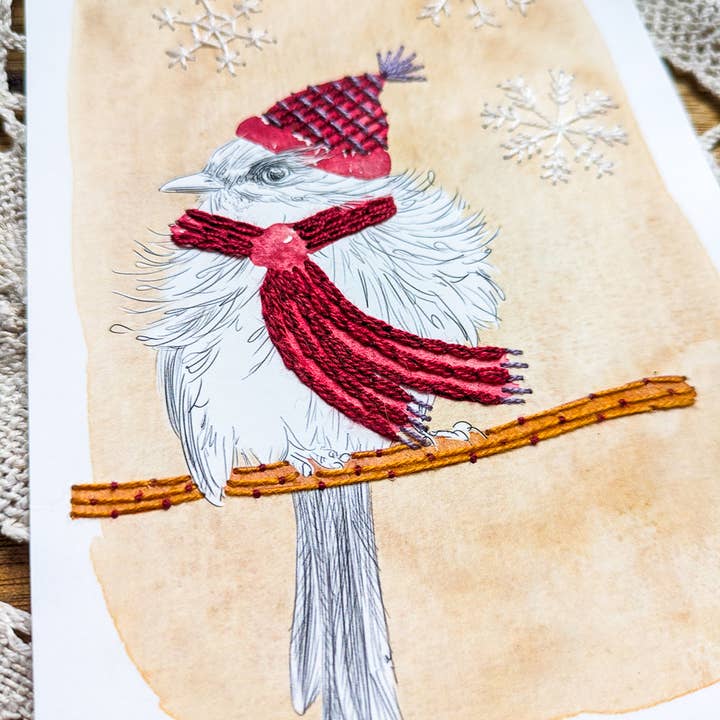 Rue de Pleine Lune - Wholesale Embroidery/Cross Stitch Supplies - "A Plumes" Embroidery Cards - paper embroidery kit2