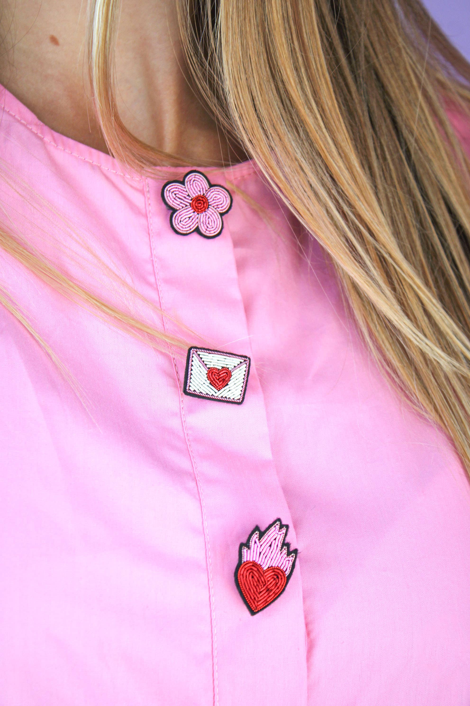 MALICIEUSE - Wholesale Brooch - Handmade Mini Flower Brooch Cannetille Embroidery - Valentine's Day1