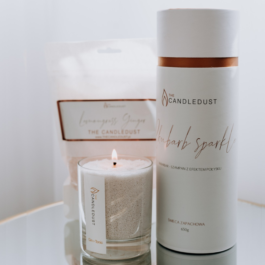 The Candledust - Vente Matériels de bricolage - Bougie parfumée Diamond Dust Sable 650 g avec 17 mèches8