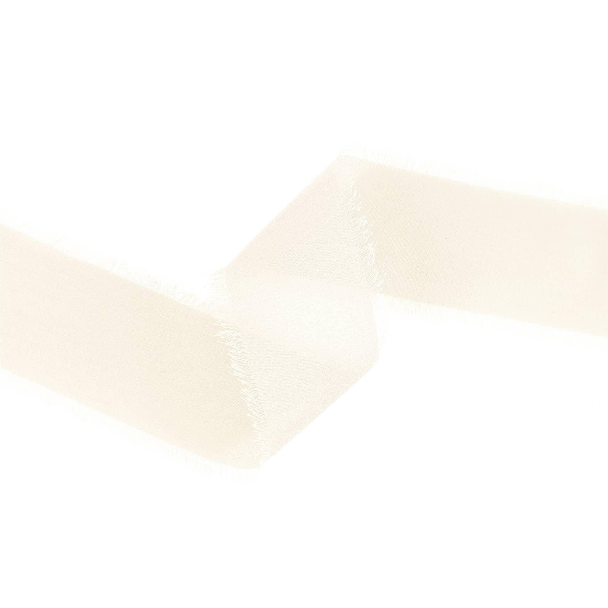 LA Ribbons Wholesale - Wholesale Ribbon - Gift Wrapping - 1 1/2" Frayed Edge Chiffon Ribbon | Cream | 10 Yard Roll2