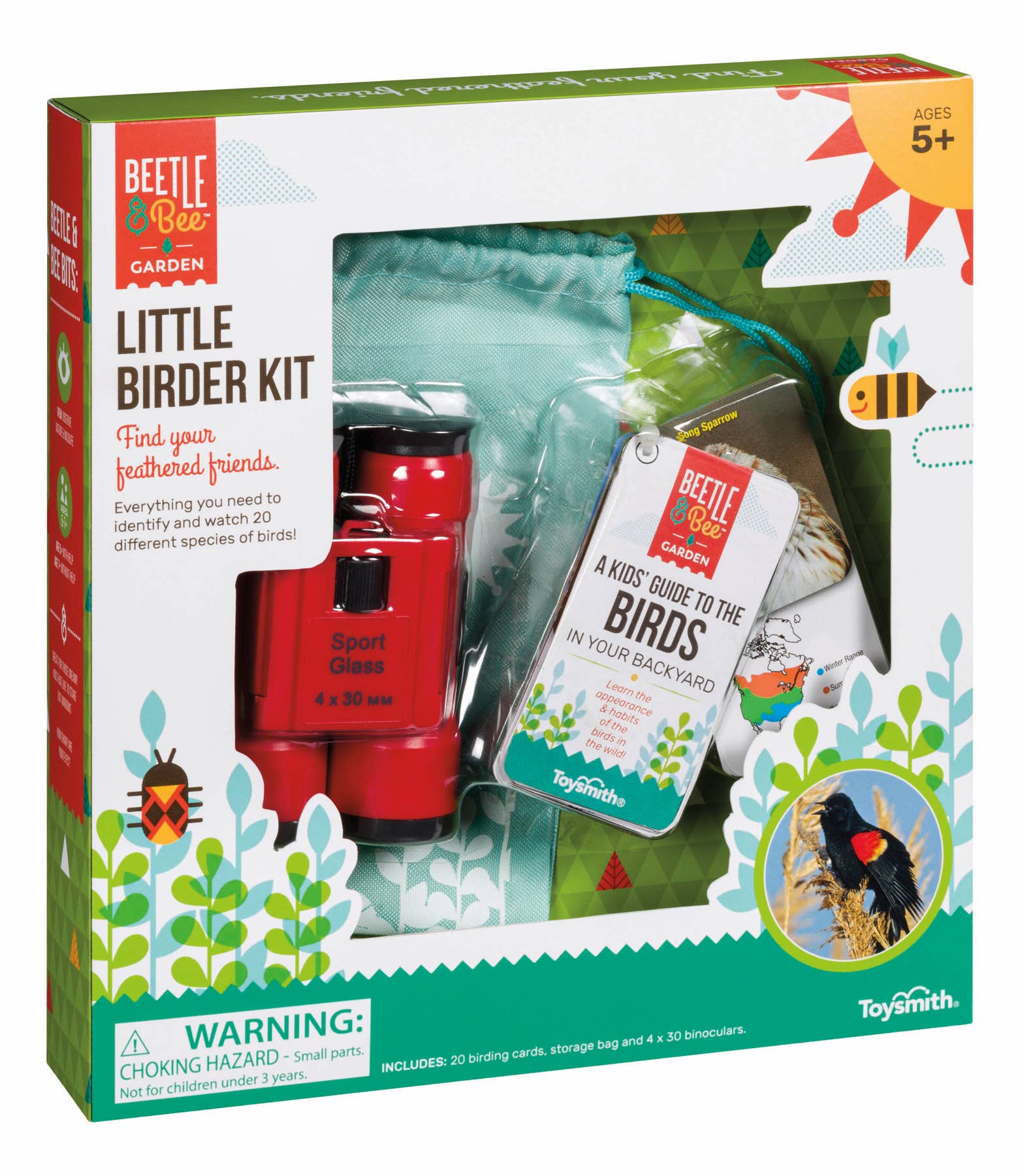 Toysmith - Wholesale Toy Set - Kids - Beetle & Bee Little Birder Set-Bird Watching for Kids
