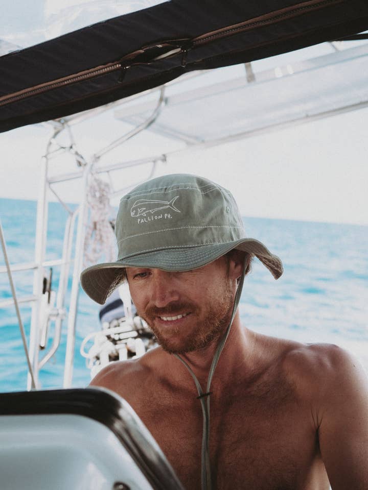 Mahi Mahi Wide Brim | Cotton Hat in Sage for wholesale by Pallion Point