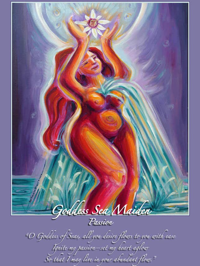 Goddess Sea Maiden Altar Card for wholesale by Katherine Skaggs