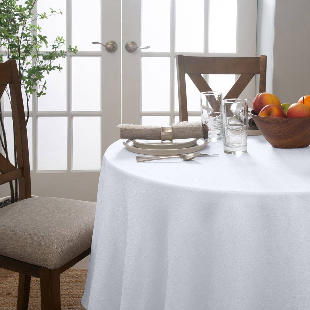 Luxe Party - Venta al por mayor Manteles - Mantel de poliéster impermeable blanco de primera calidad0