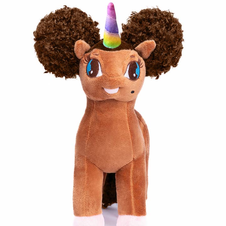 Jada, Unicorn Plush Toy with Afro Puffs - 12 inch for wholesale by YOUnicorn Kidz