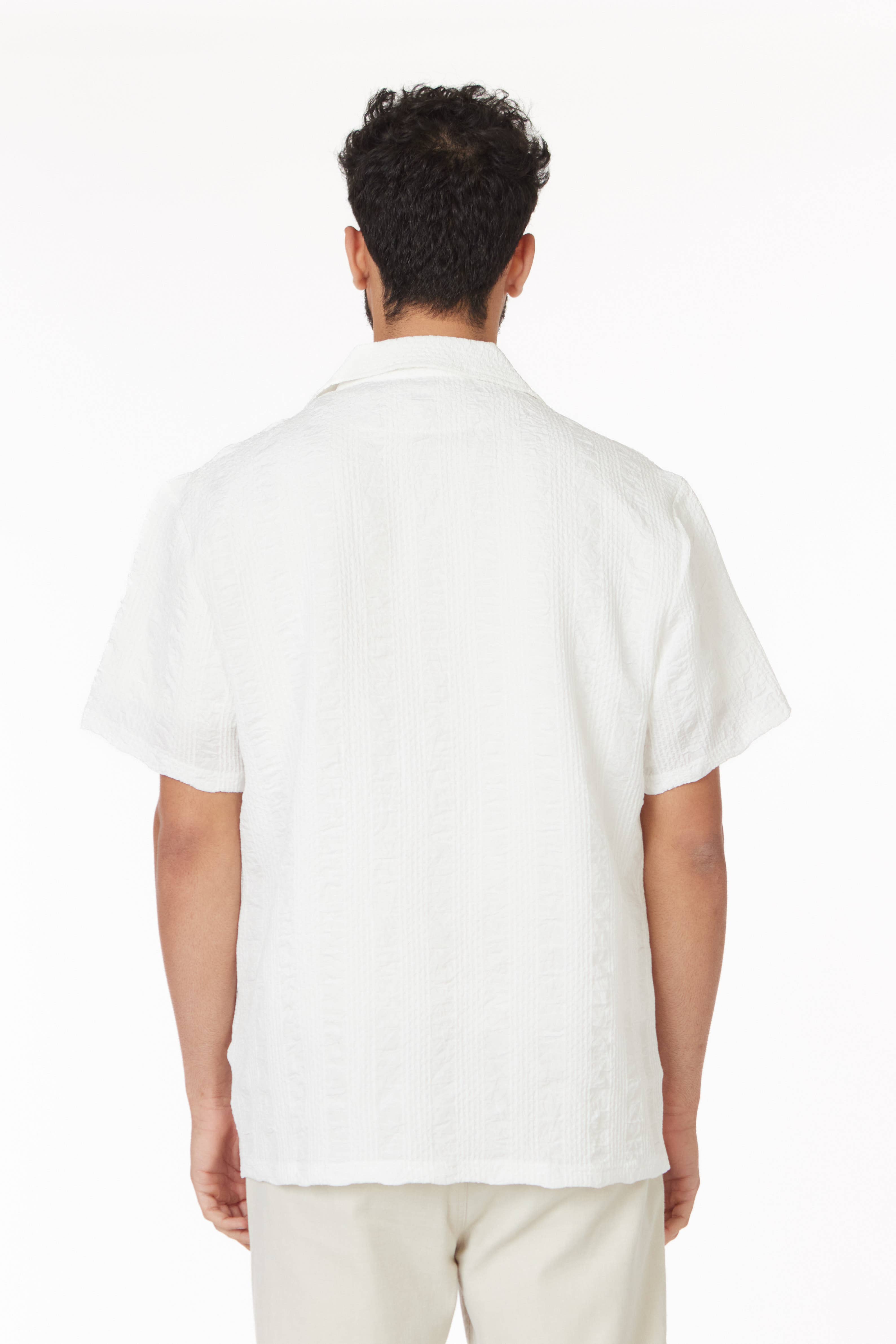 HB-4065 Chemise à manches courtes texturée en crochet pour homme 4065 en vente sur Faire2