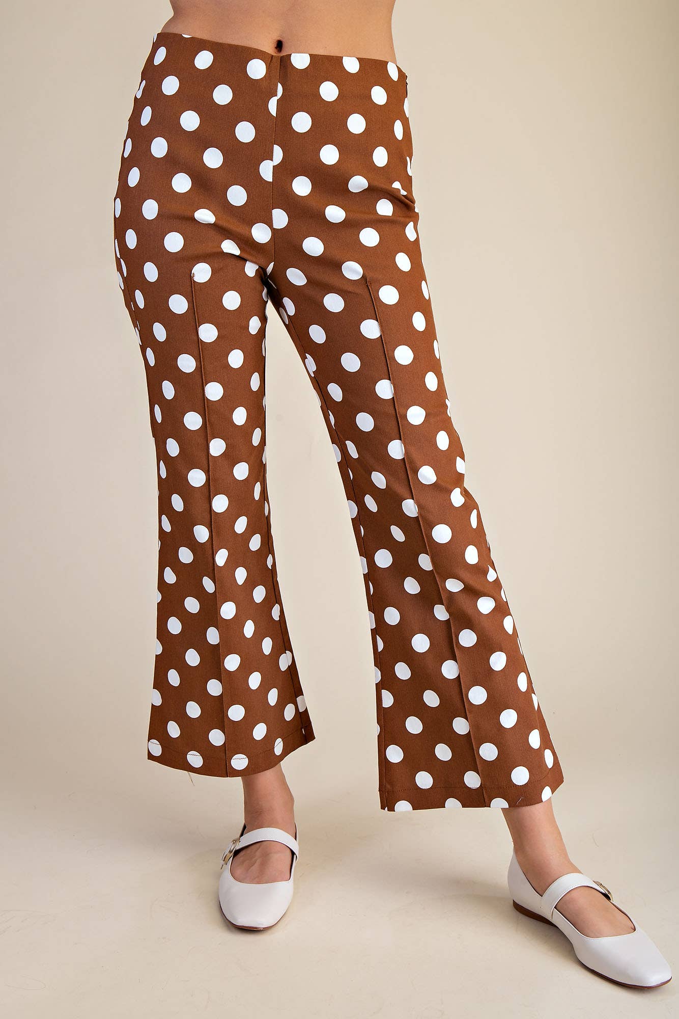 Glam - Wholesale Pants - Women's - Flare Crop Dot Pants2