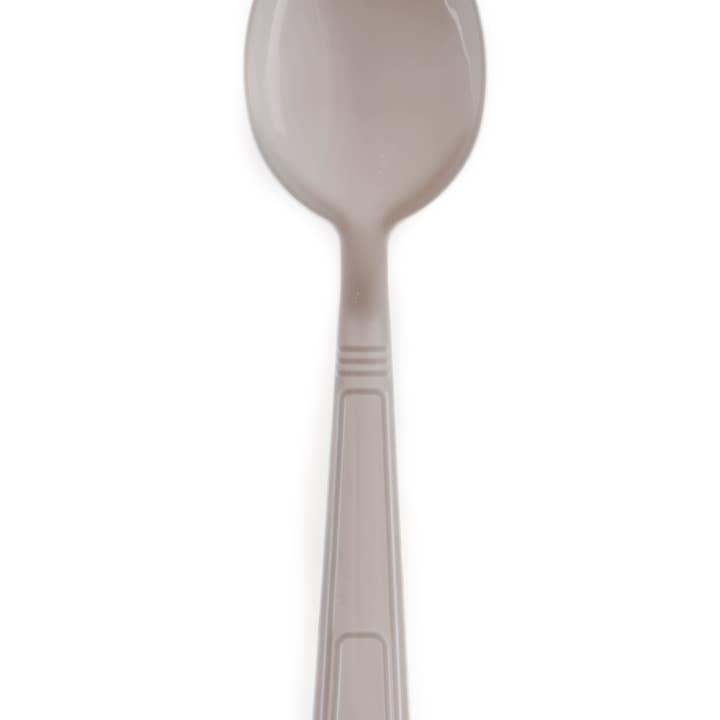 EcoQuality - Wholesale Table Spoon (Cutlery) - Disposable Plastic Heavy Weight Spoons Black/White Unwrapped4