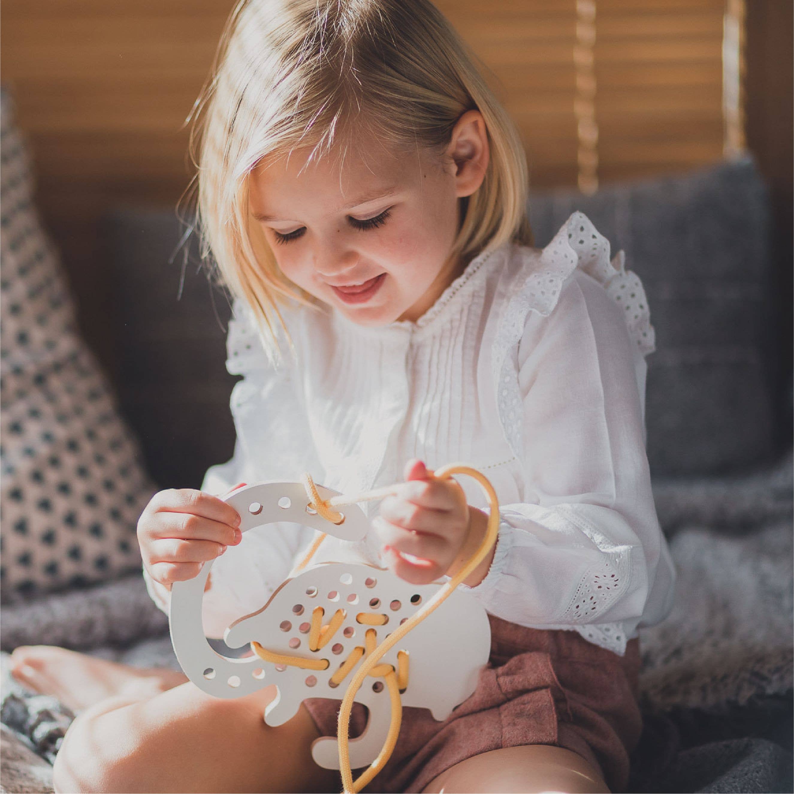 milin – Brinquedo de madeira - Crianças por atacado – Amelia o Macaco - brinquedo de enfiar de madeira Montessori6