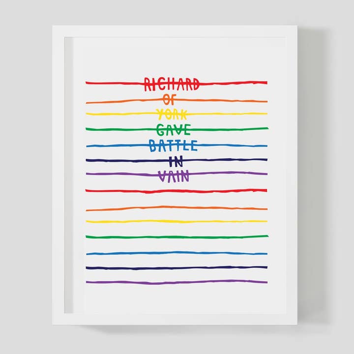 R.O.Y.G.B.I.V. Lines - Print for wholesale by My Name Is Not Darren