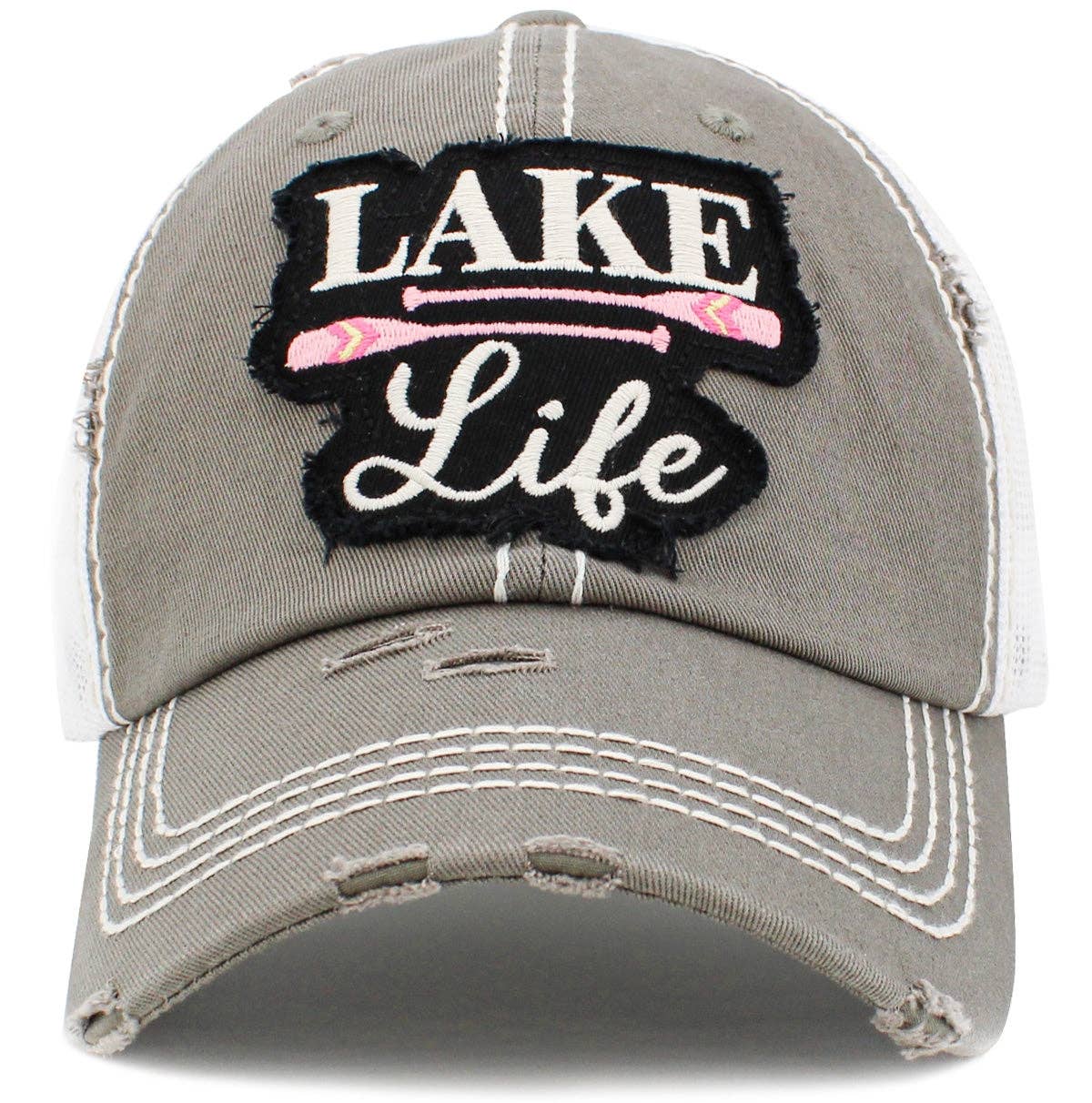 MiMi Wholesale - Wholesale Trucker Hat - Women's - KBV1428 "Lake Life" Vintage Distressed Cotton Cap0