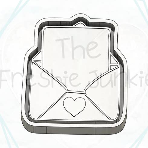*NEW RELEASE* Heart Envelope Freshie Mold for wholesale by The Freshie Junkie, LLC