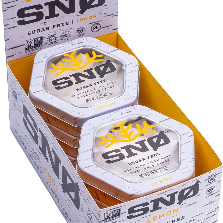 SNØ – wholesale Hårt godis – Citronsockerfritt godis - Keto & Vegan | 6 Tins2