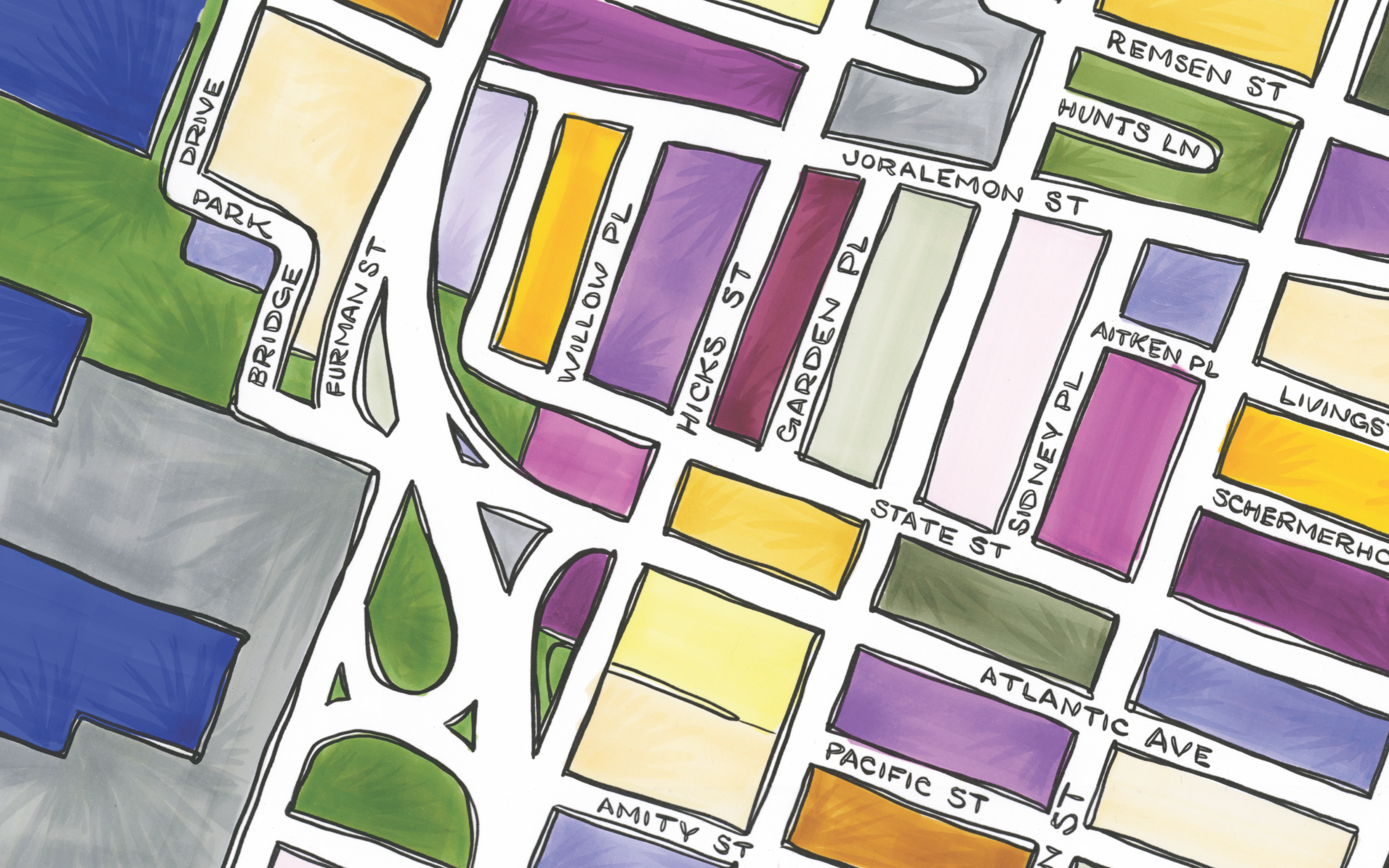 Terratorie Maps + Goods - Wholesale Everyday Greeting Card - Cobble Hill Greeting Card1