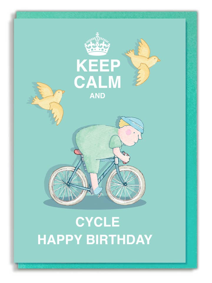 Håll lugn och cykel Grattis på födelsedagen gratulationskort för wholesale av HOOLI MOOLI