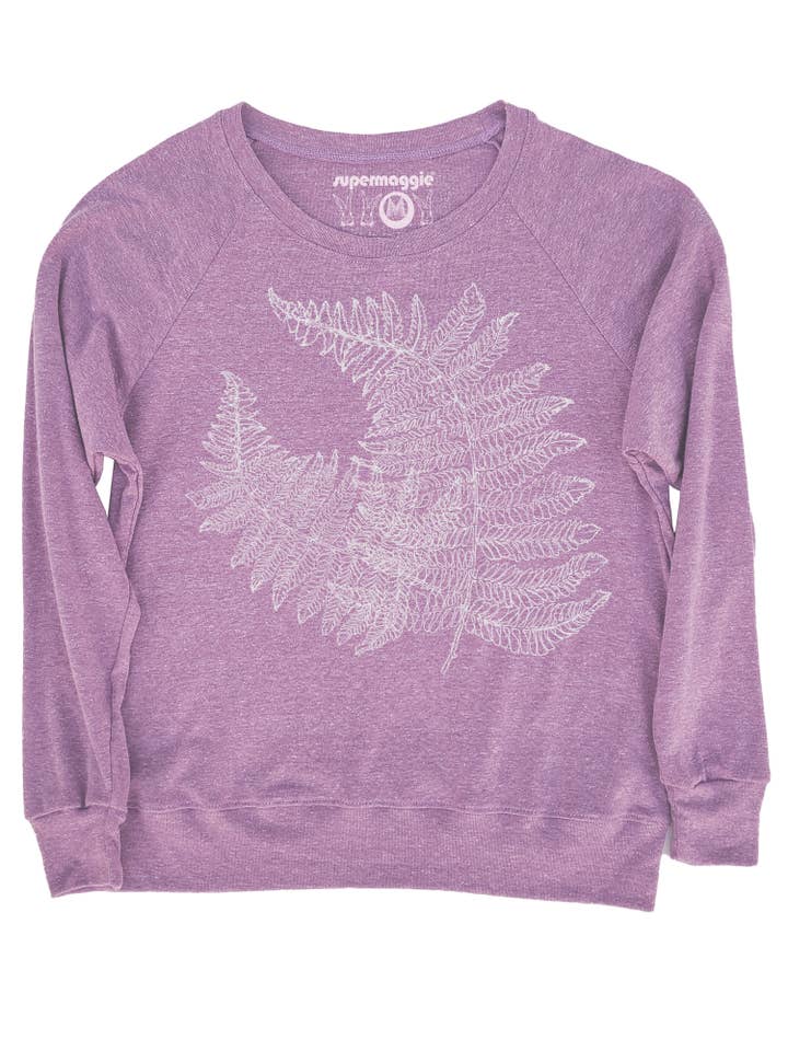 Supermaggie @ Faire - Wholesale Graphic Sweatshirt - Women's - Ferns Pia Tri Blend Pullover5