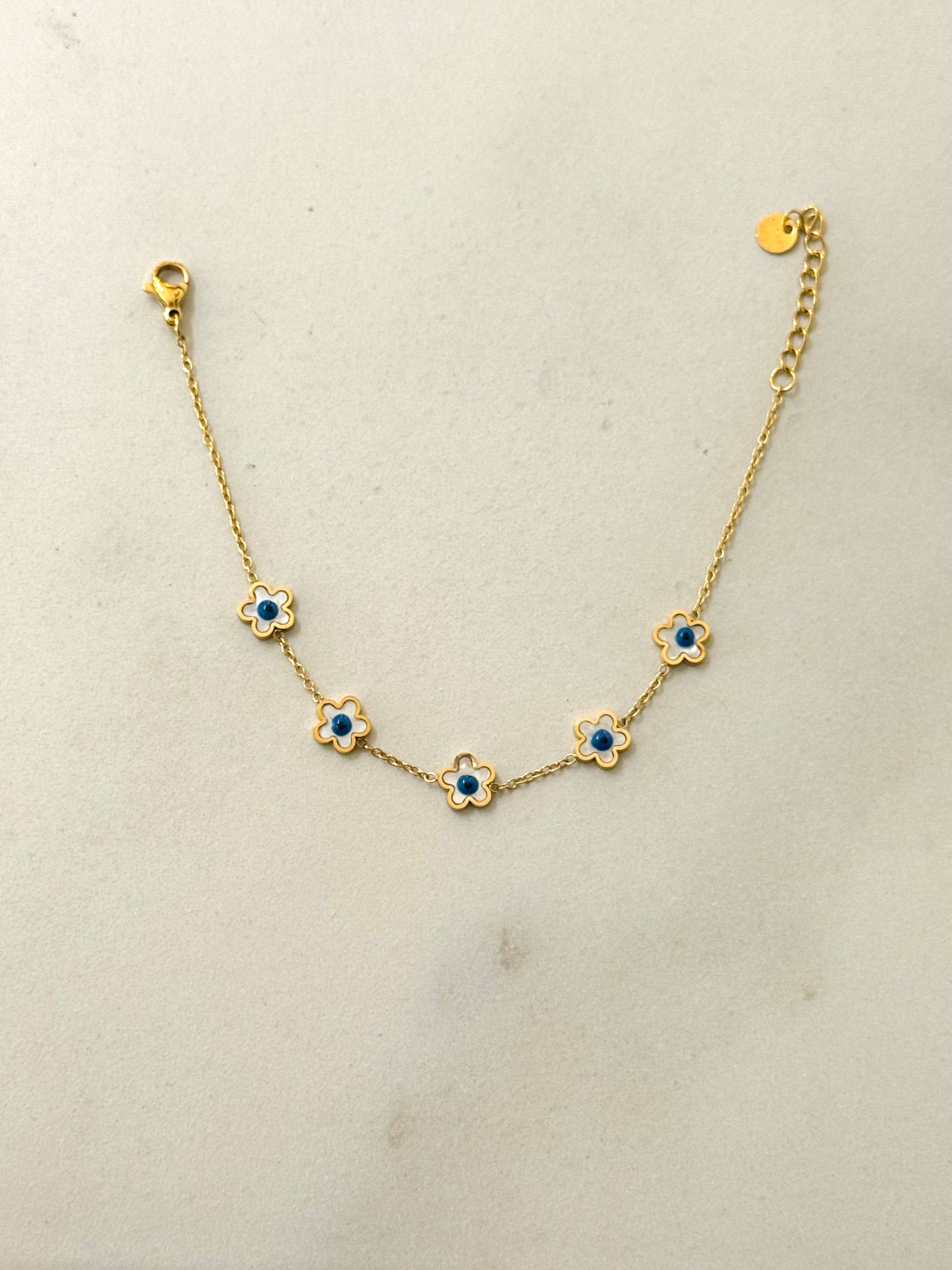 Cassette Barcelona - Vente Bracelets à breloques/pendentifs - Bracelet Œil Maléfique en Forme de Fleur