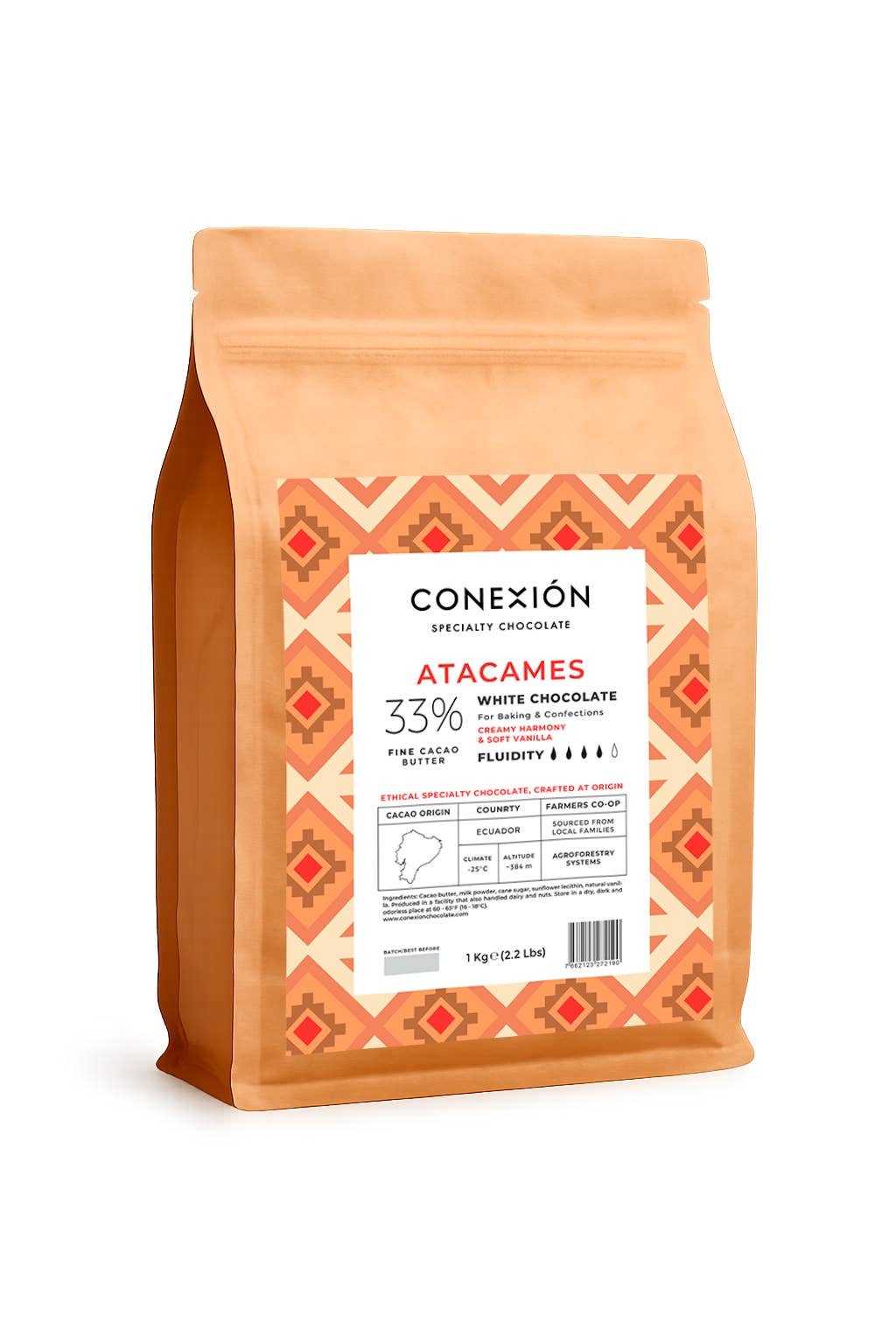 Conexión Chocolate - Wholesale Chocolate - Atacames 33%: White Chocolate Couverture