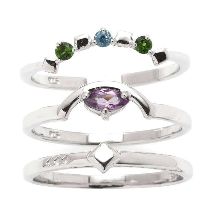 Daring Triad Ring Silver for wholesale by Carolin Stone Jewellery