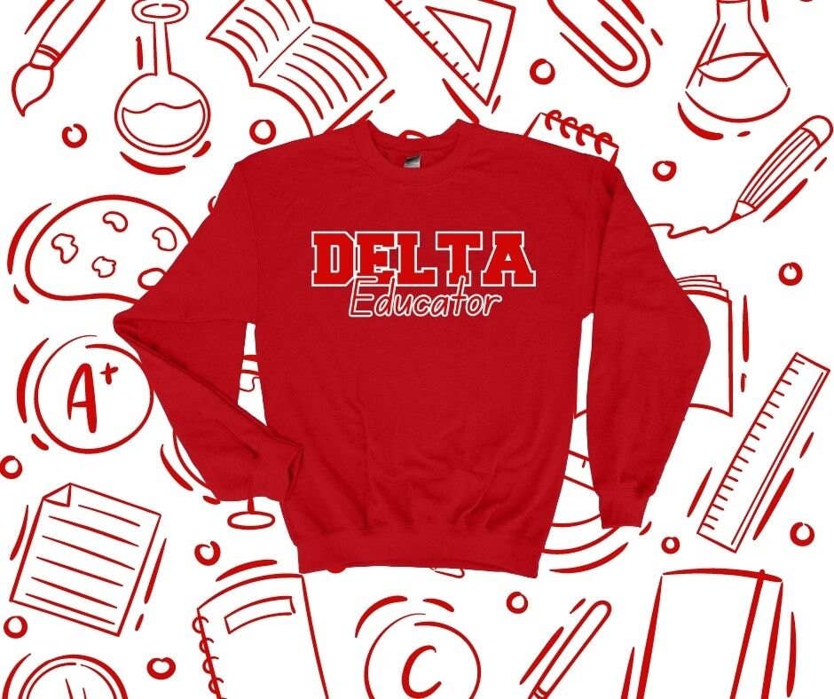 OFC Tees & Gifts - Wholesale Graphic Sweatshirt - Women's - Delta Sigma Theta Sorority Inspired Educator Sweatshirt1