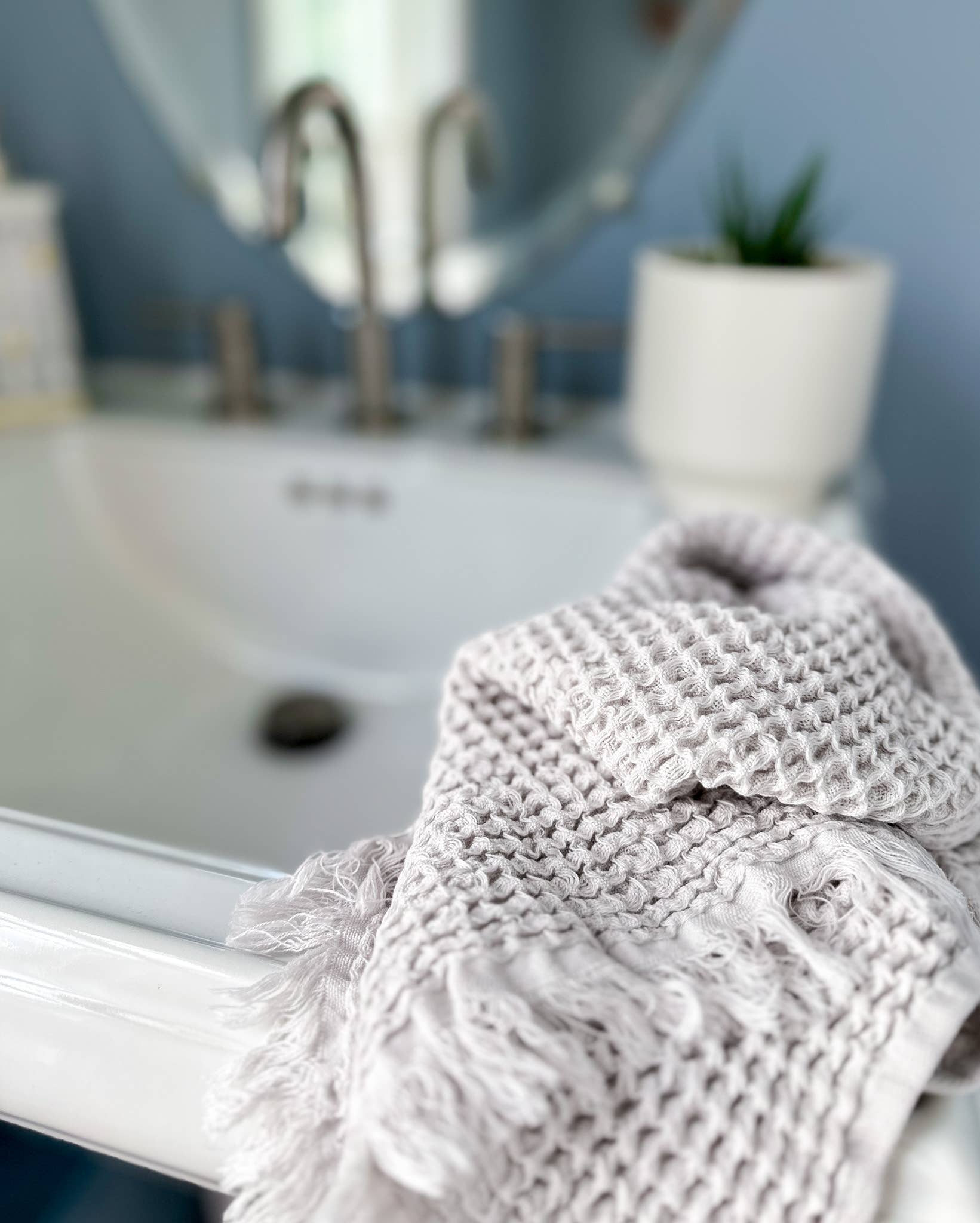 My Kitchen Linens - Wholesale Hand Towel - Set of 2 Waffle Towels for Bathroom10