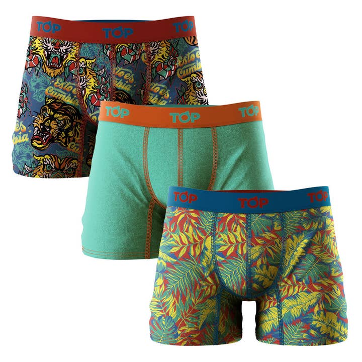 TOP - Vente Sous-vêtements – homme - Boxer en coton pour homme, lot de 3, collection Playlist13