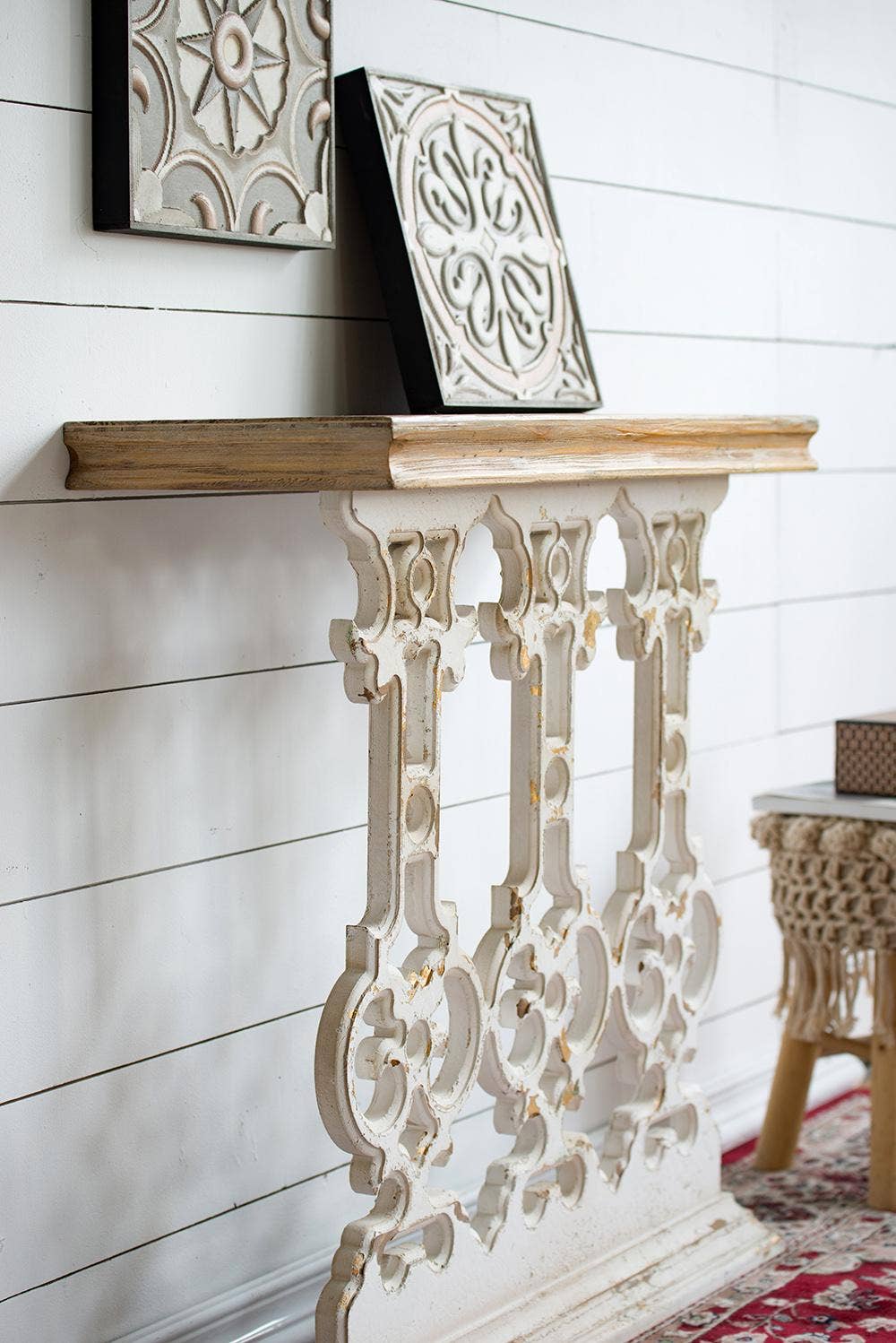 A&B Home Group Inc. - Vente Console - Table console vintage classique blanc lavé 32x12x32"1