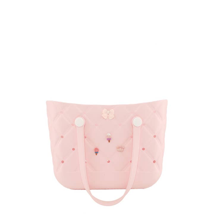 anbfashion - Wholesale Crossbody Bag - Women's - Rubber Tote Bag with Decorative Charms 25255