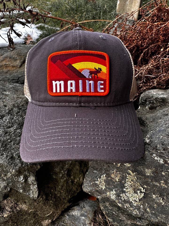 Moose & Mountains Mesh Back Hat for wholesale by Woods & Sea