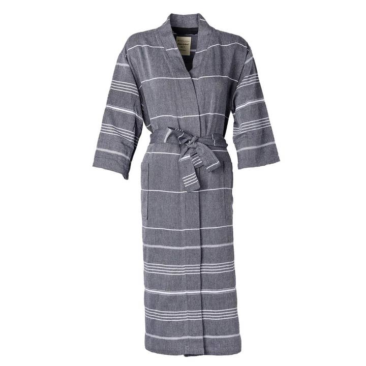 Home Bademantel – %100 Baumwolle, Leicht und Stilvoller Schwarzer Bademantel für den Großhandel von Lempi Lifestyle