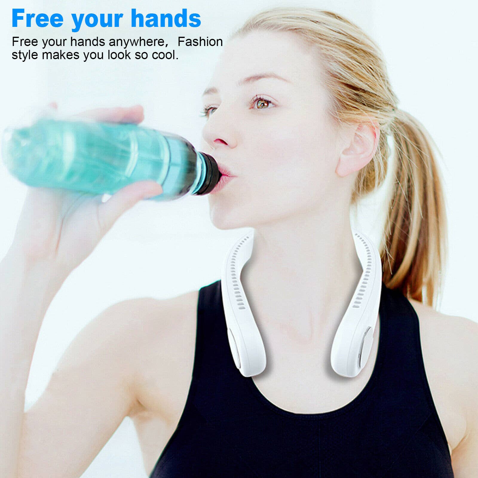 Tech Trendz - Wholesale Handheld Electric Fan - Neck Fan w/3 Speeds1