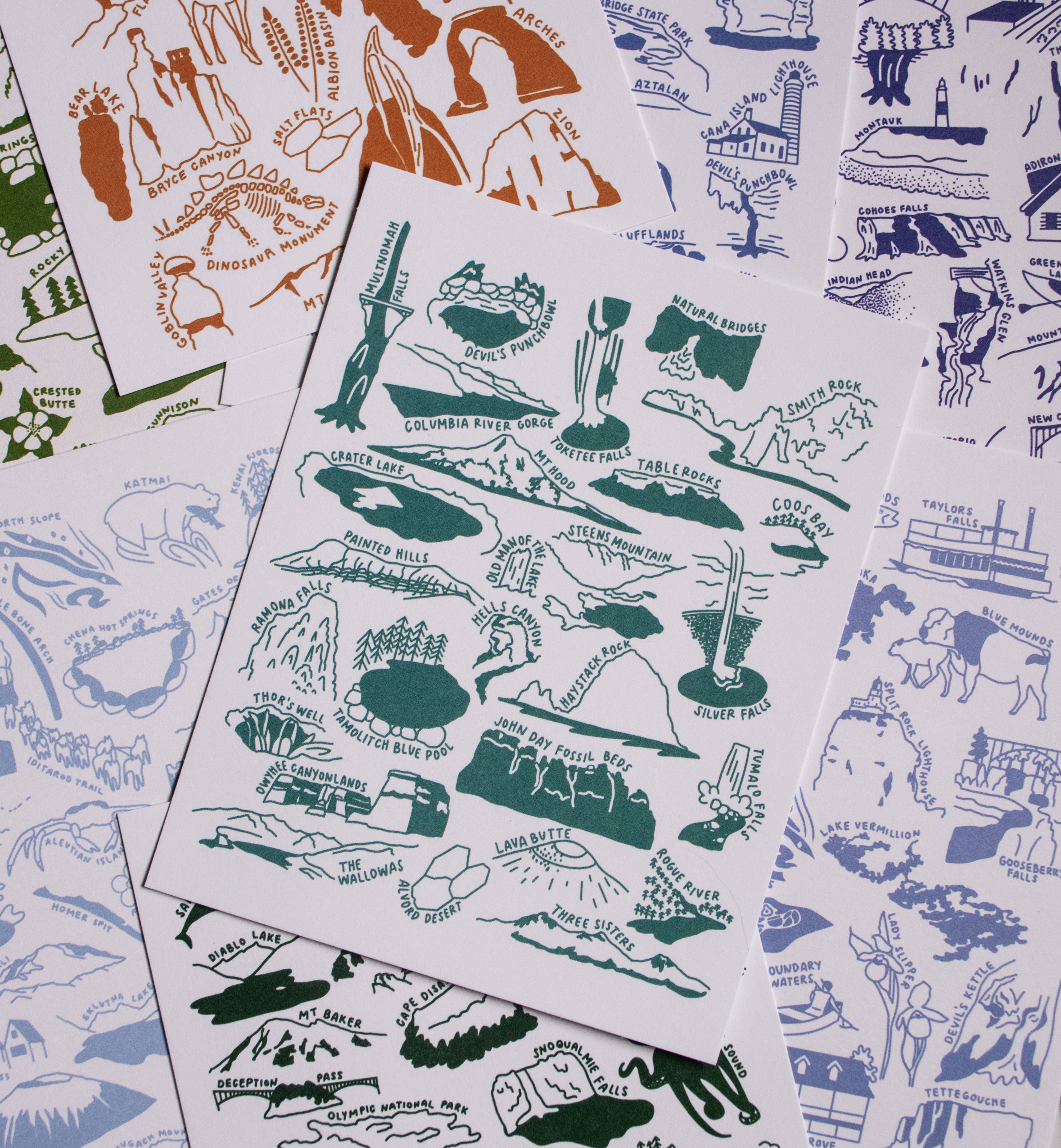 Traildust Goods - Vente Cartes postales - Carte postale souvenir d'art de la liste de la nature de l'Alaska2