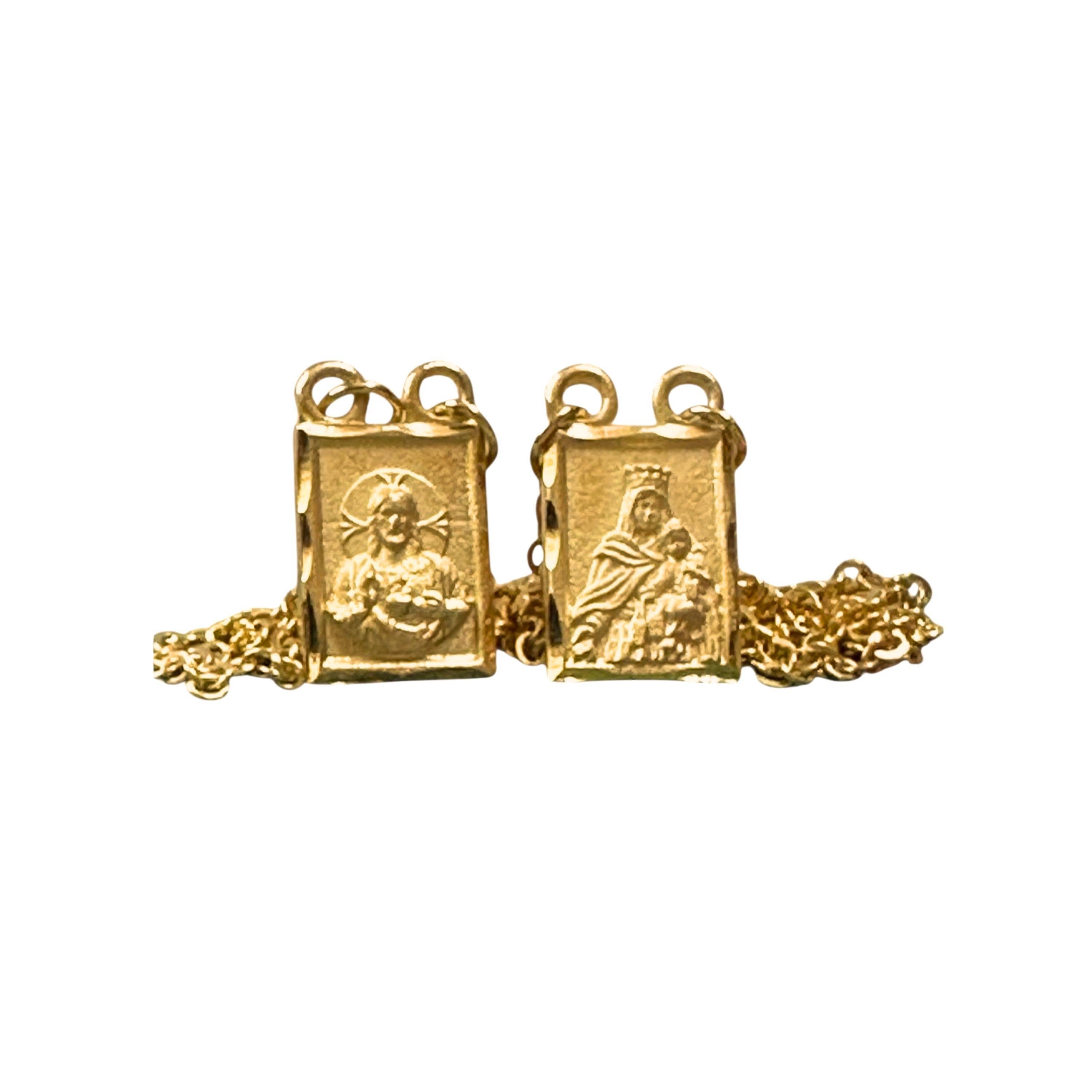 Catholica Shop - Wholesale Pendant/Charm Necklace - Gold Plated Scapular Necklace - Large1