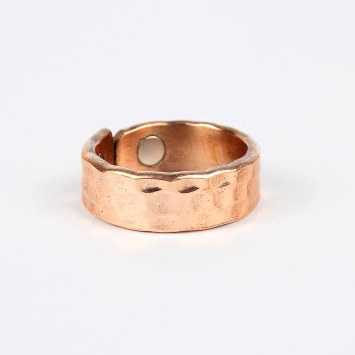 El'Cobre – Engroshandel Båndring – Kobberring med Magnet (Design 16)