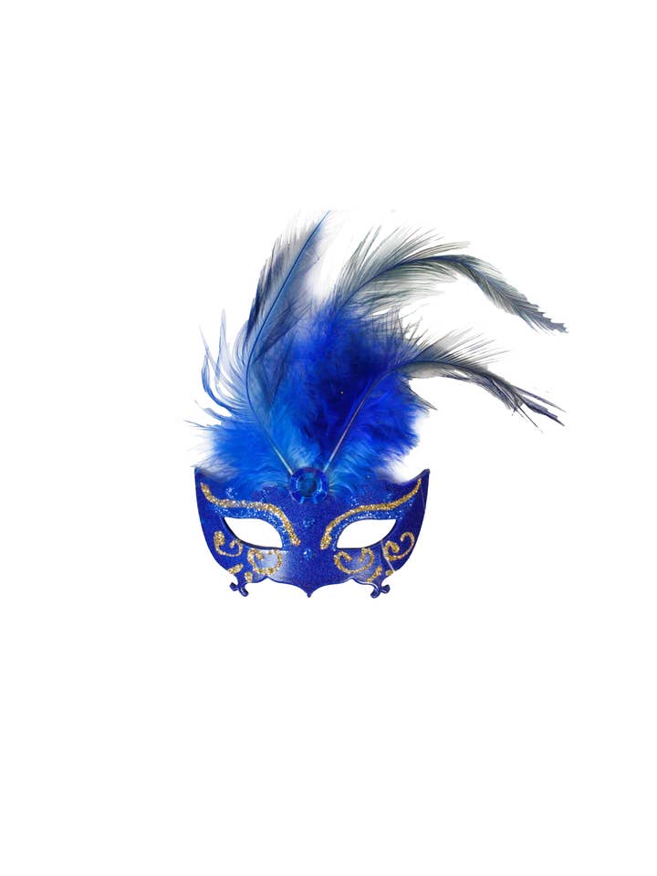 Mardi Gras Creations - Wholesale Costume - Women's - Eyelet Magnet With Center Feathers (Multiple Colors)2