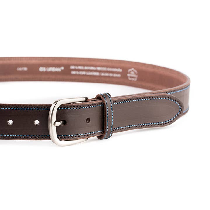 VALTICO – Engroshandel Bælte - Herre – Læderbælte med dobbelt søm.3