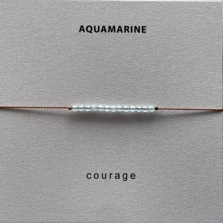 Soulsilk - Wholesale Beaded Bracelet - Aquamarine Bracelet- Courage3