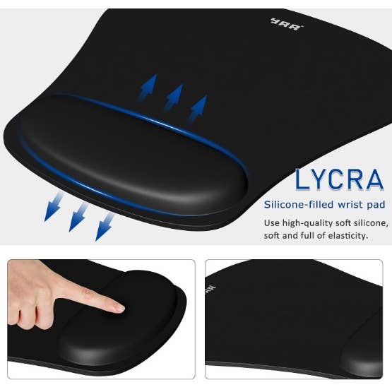 Trio Trading - Wholesale Mousepad/Trackpad - Ergonomic Mouse Pad with Wrist Support & Non Slip Base3