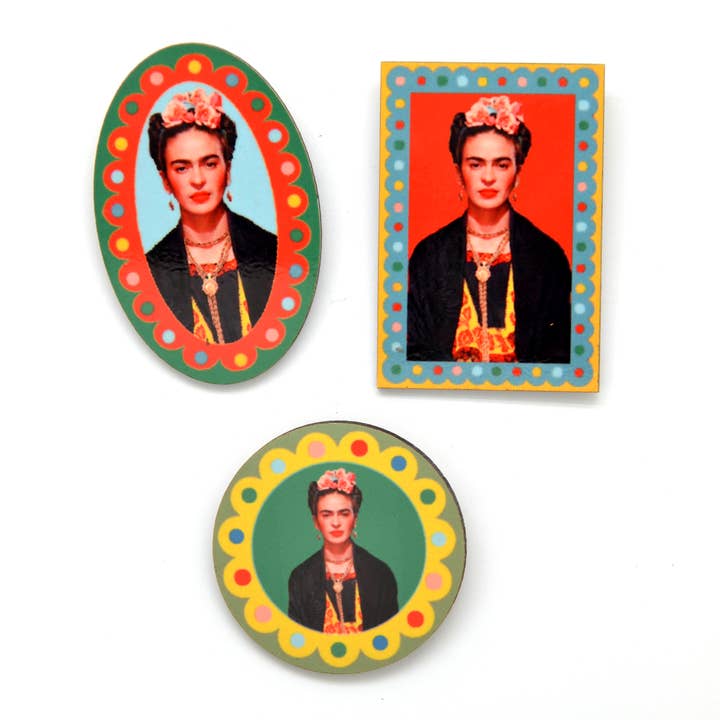 Frida Kahlo Pins - Assorted as Shown - Fair Trade for wholesale by Dunitz & Company