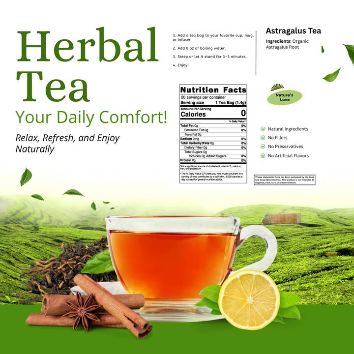 Succus - Wholesale Health/Detox Tea - Astragalus Tea - Herbal, Refreshing & Naturally Energizing4