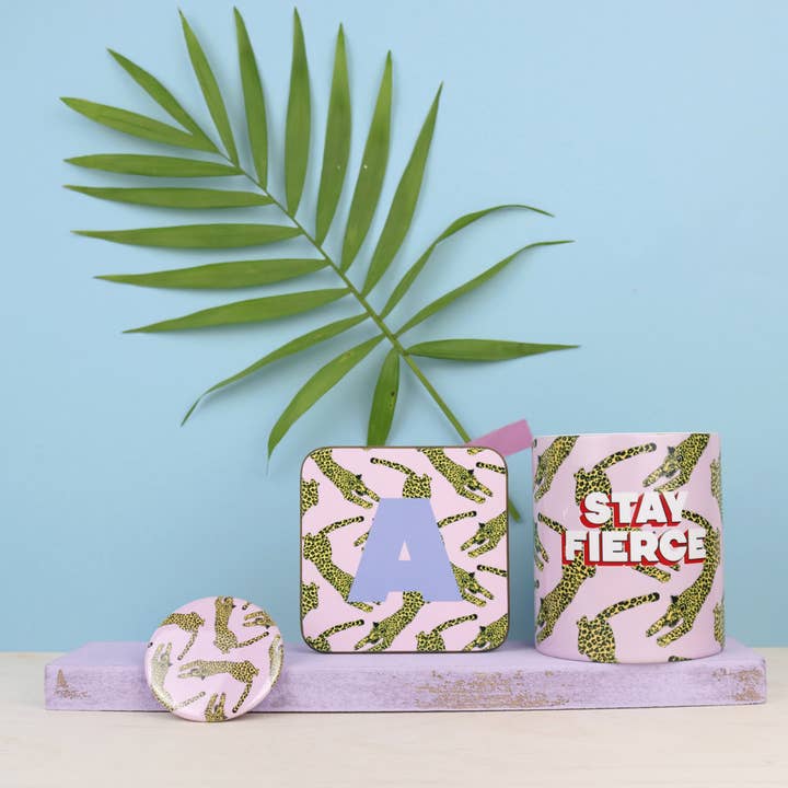 Fawn & Thistle Ltd – Großhandel Kaffeebecher – Tasse Stay Fierce Leopard | Kaffeebecher | Motivationstasse