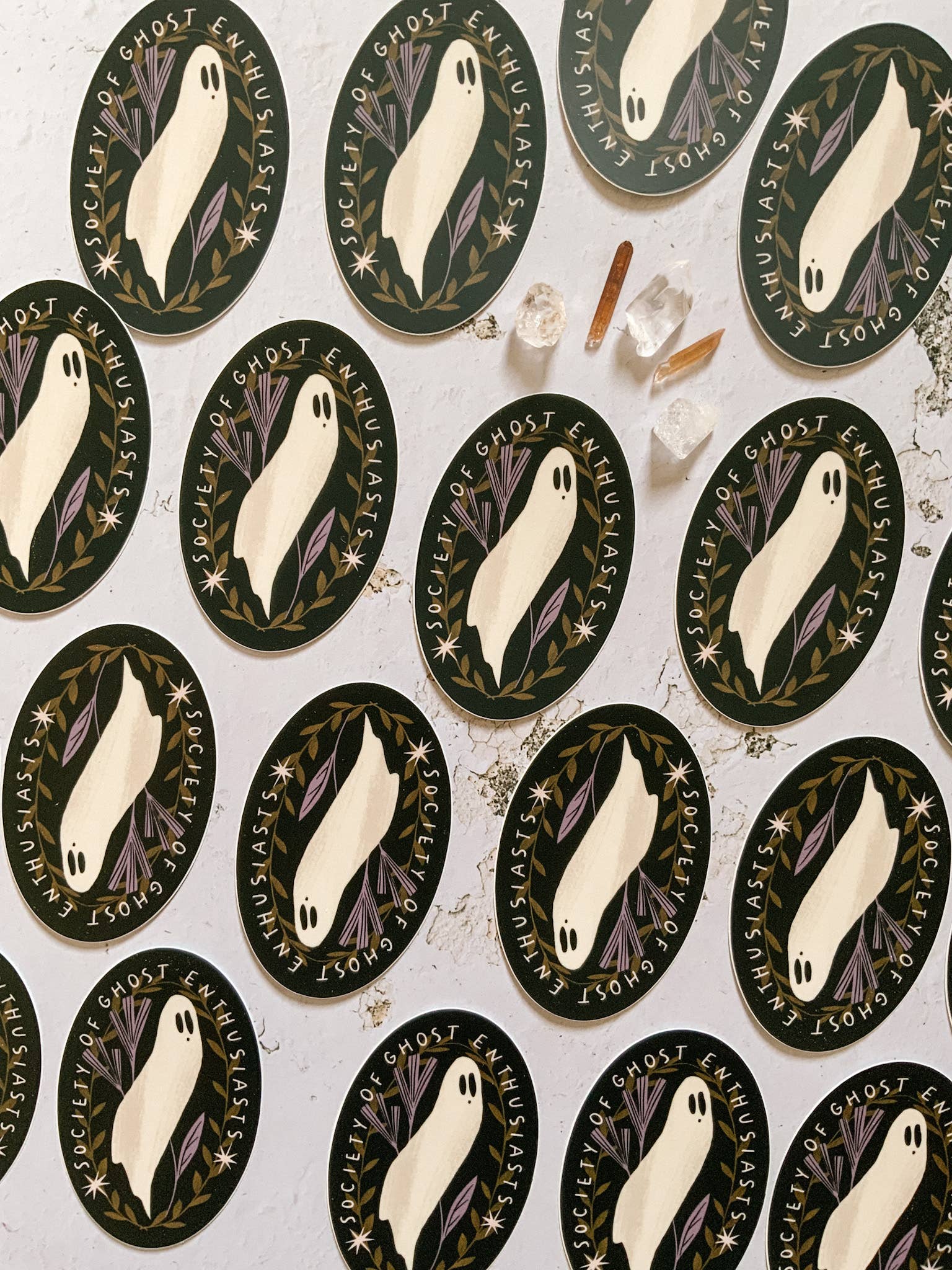 Lantern Print Co. - Venta al por mayor Pegatina - Pegatina de vinilo: Sociedad de Fantasmas - 3" mate1