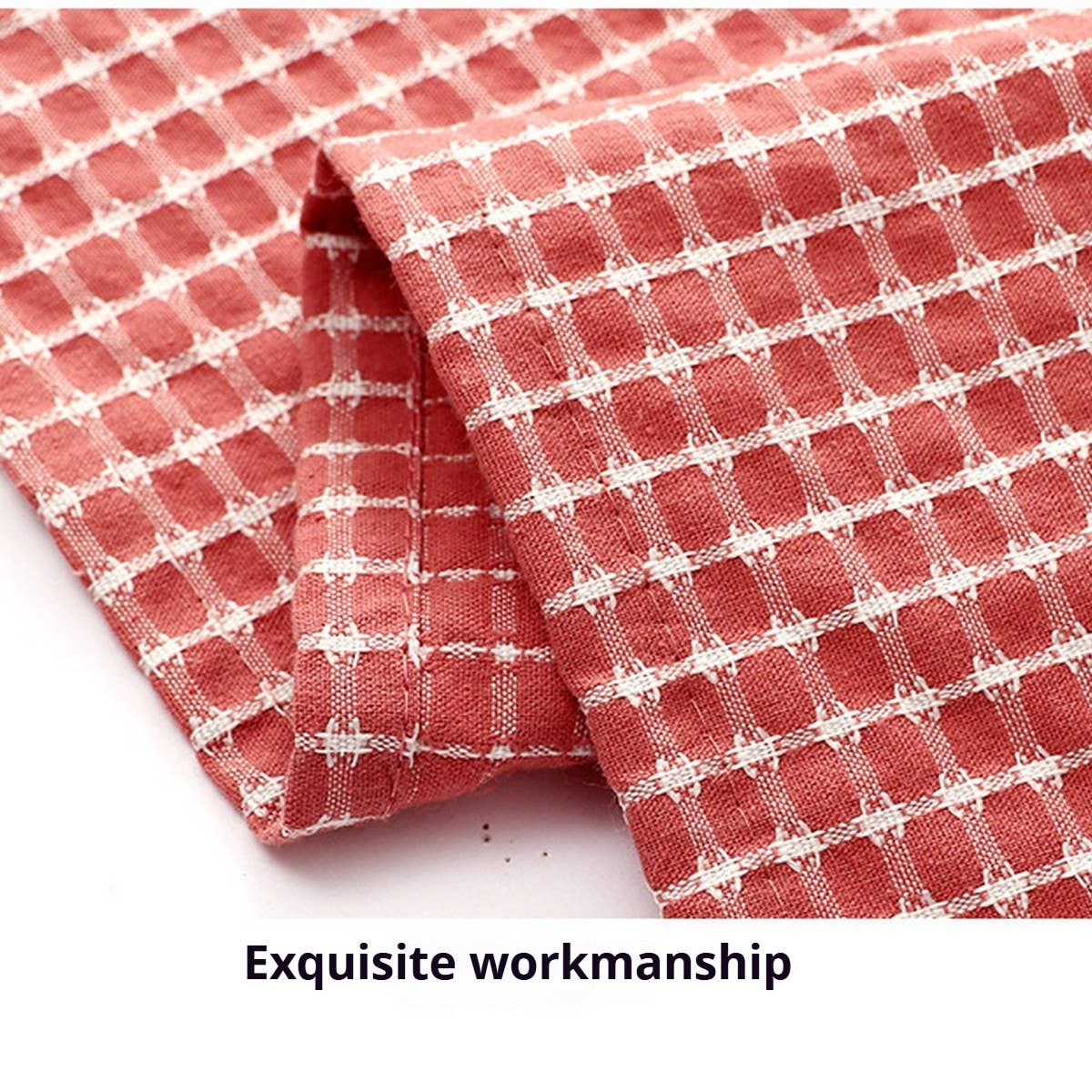 ACCITY - Wholesale Apron - Cotton Striped Grid Kitchen Apron with Pocket_CWMM1009540